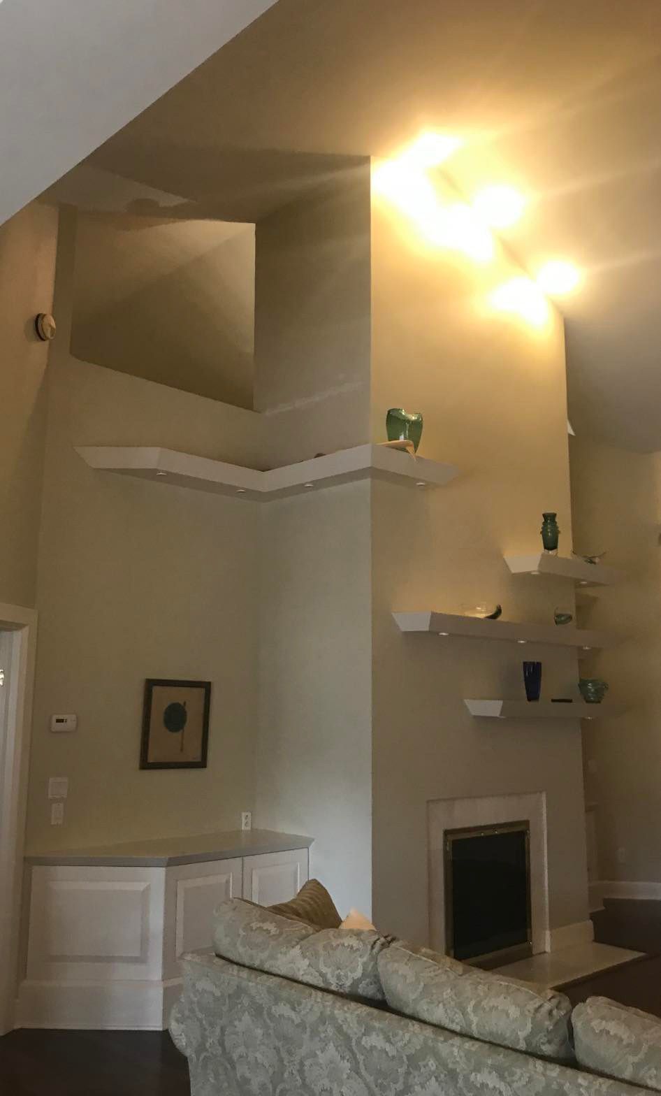 Living Room with a Couch and a Fireplace — Poland Township, OH — Donnadio Painting