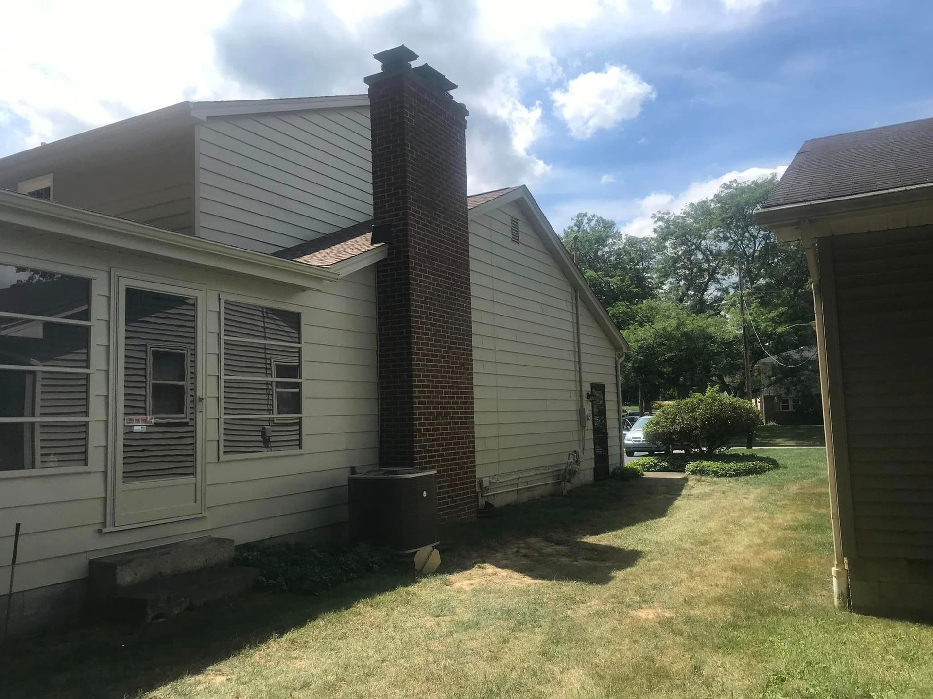 White House with a Brick Chimney on the Side — Poland Township, OH — Donnadio Painting