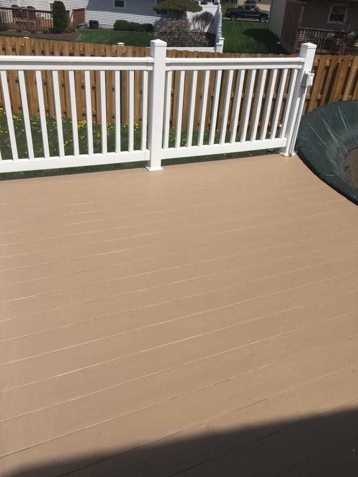Deck with a White Railing — Poland Township, OH — Donnadio Painting