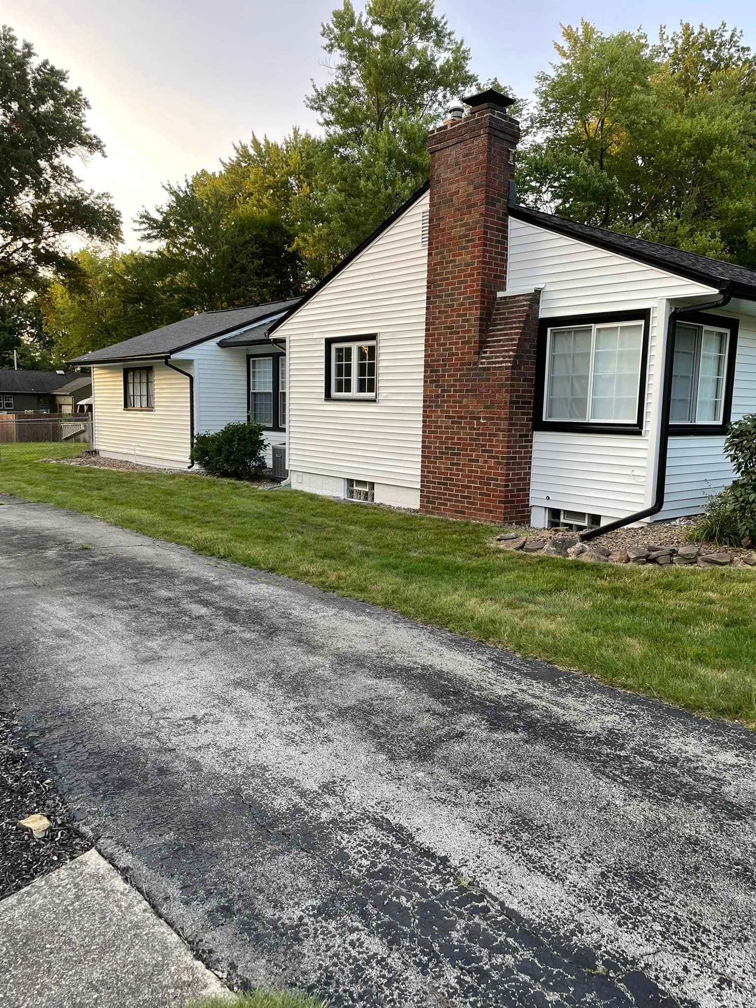 White House with a Brick Chimney — Poland Township, OH — Donnadio Painting