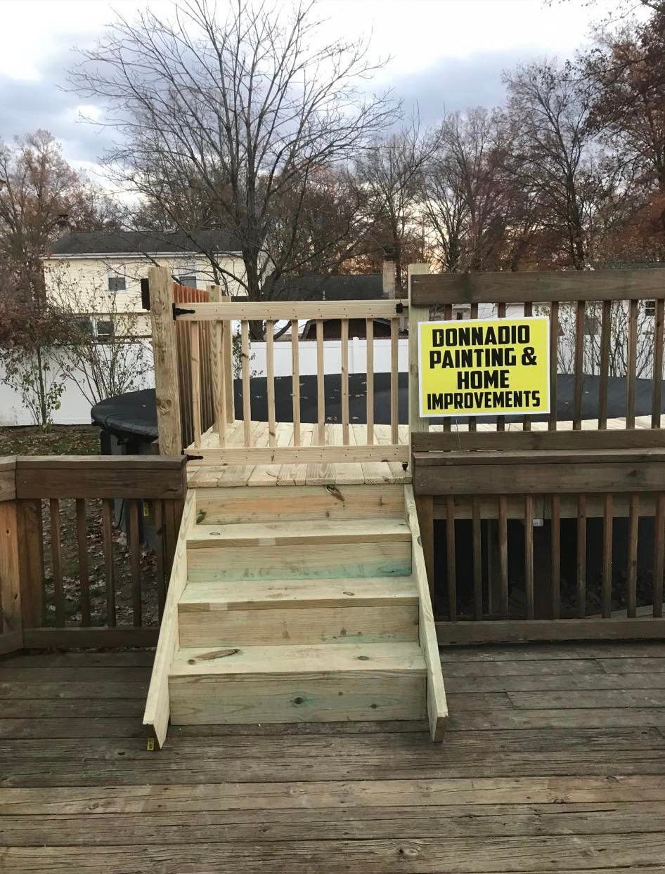 Construction of Wooden Deck with Stairs — Poland Township, OH — Donnadio Painting