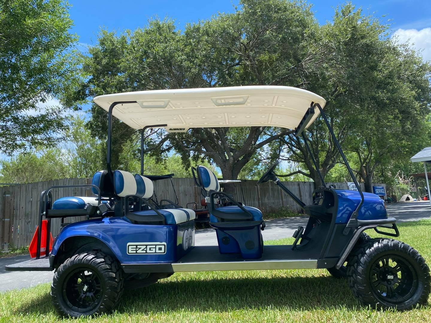 Blue EZ-Go Golf Cart — Harlingen, TX — Golf Cart Repair Inc.