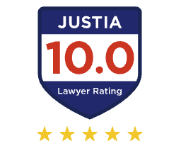 Justia Lawyer Rating image showing a rating of 10/10