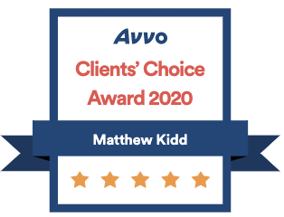 Avvo Client's Choice Award 2020 Matthew Kidd