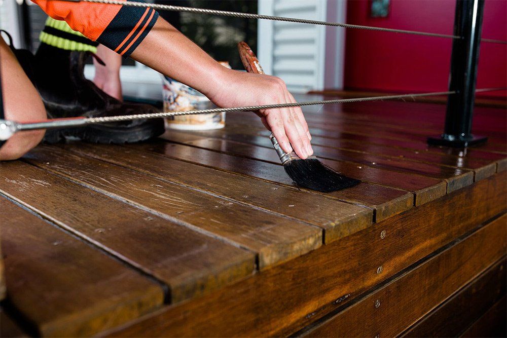 Deck Coating With Brush — Attention to Detail Cleaning Services & Deck Coating Darwin in Casuarina, NT