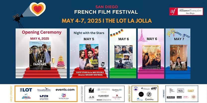 A poster for the french film festival in san diego