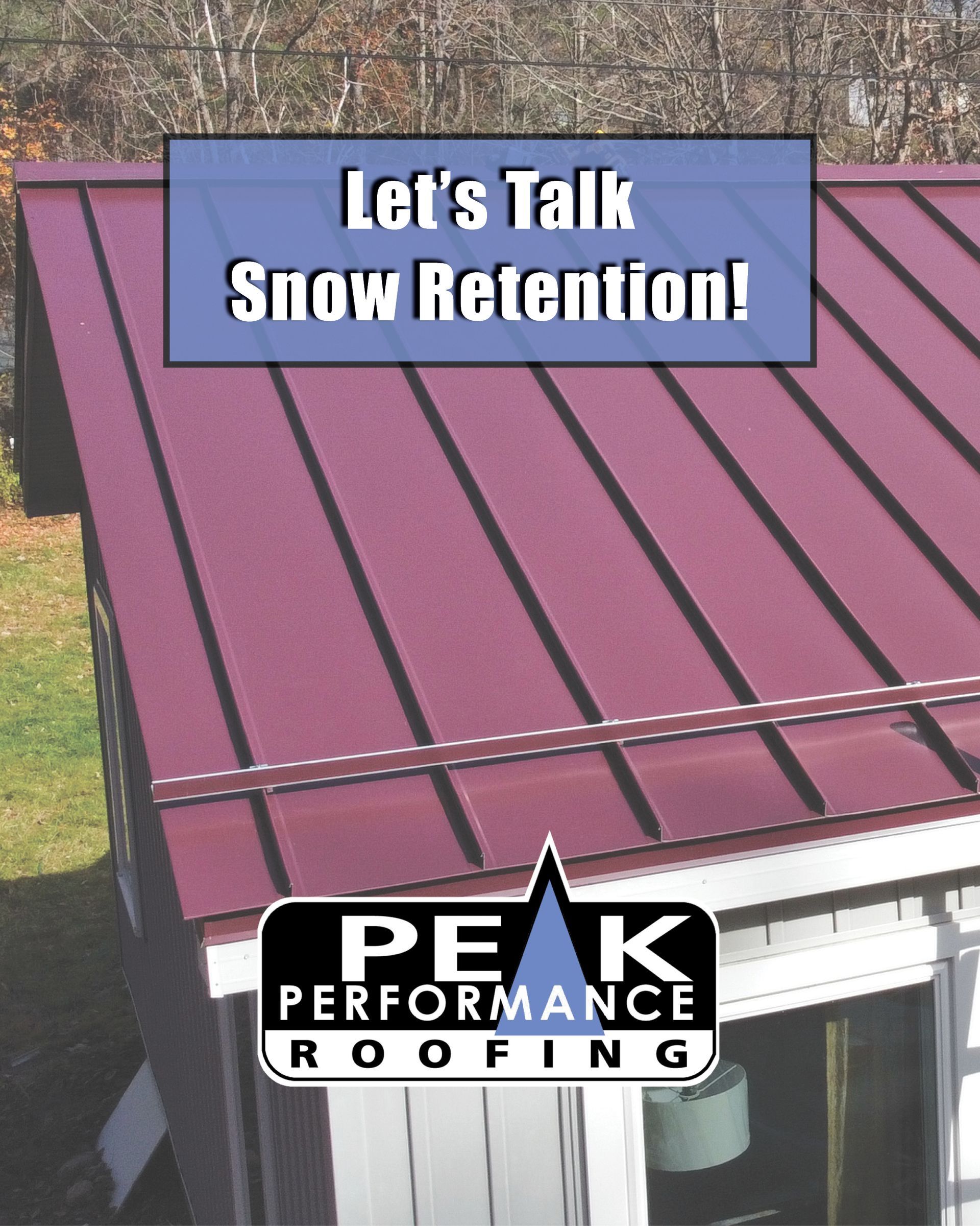 Burgundy Standing seam metal roof with Colorgard Snow Rail