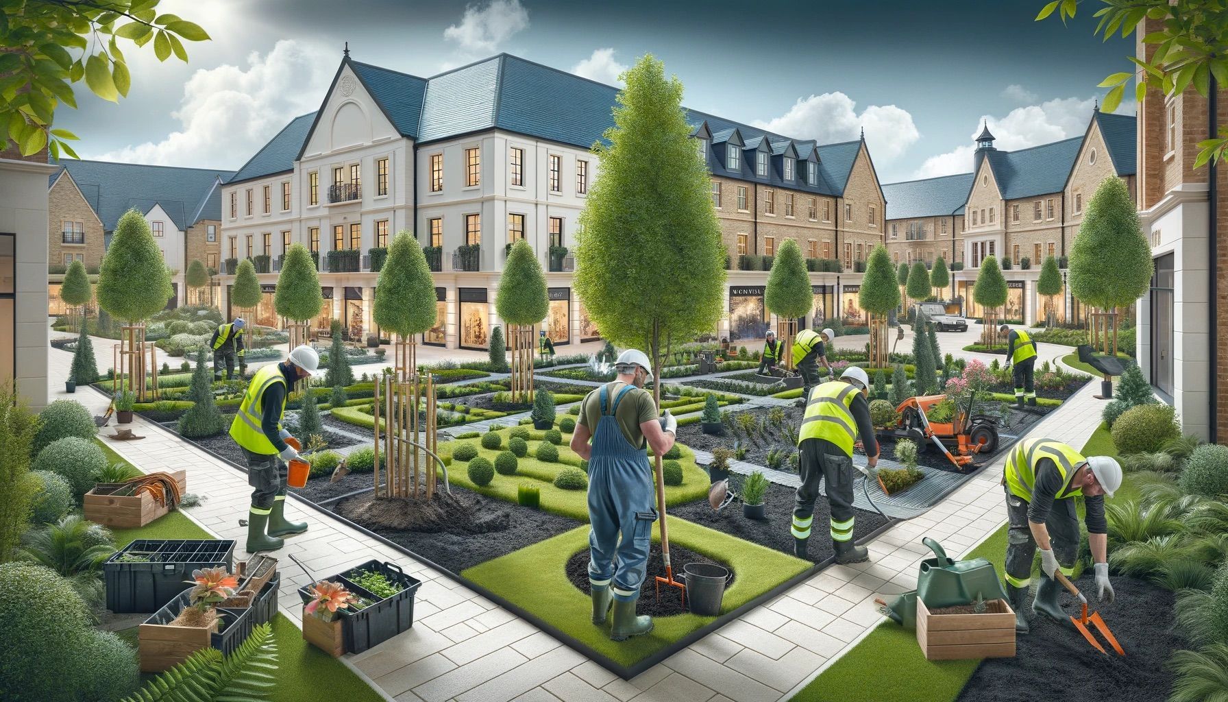 Natural stone paving