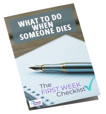 what to do when someone dies - the first week checklist