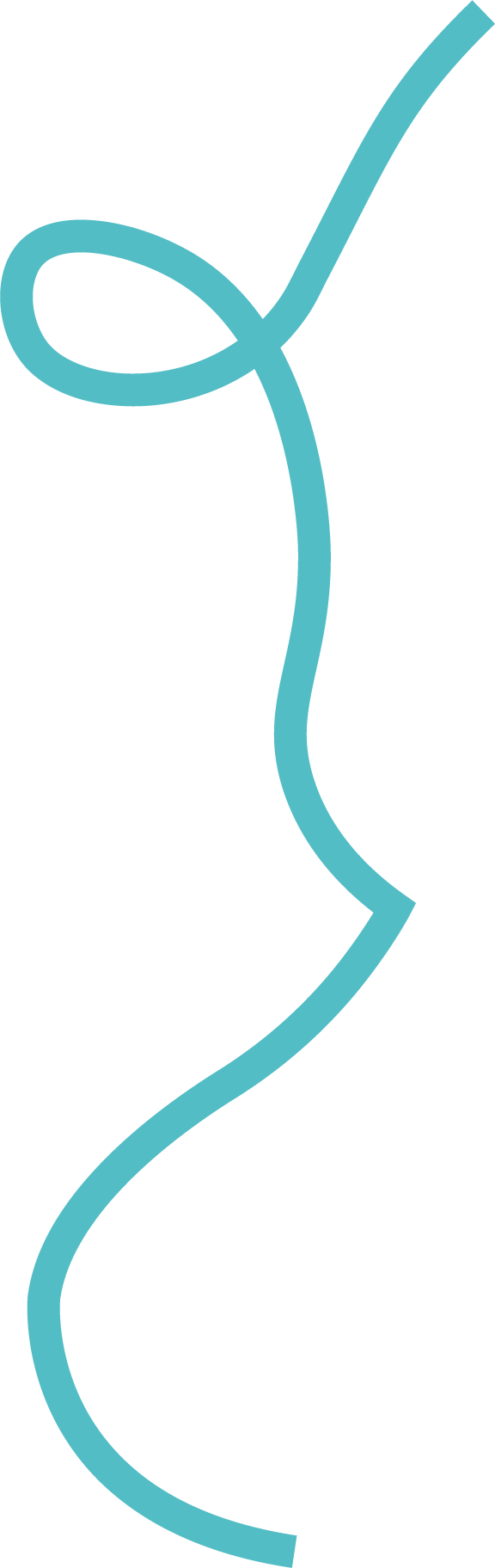 A blue swirl on a white background.