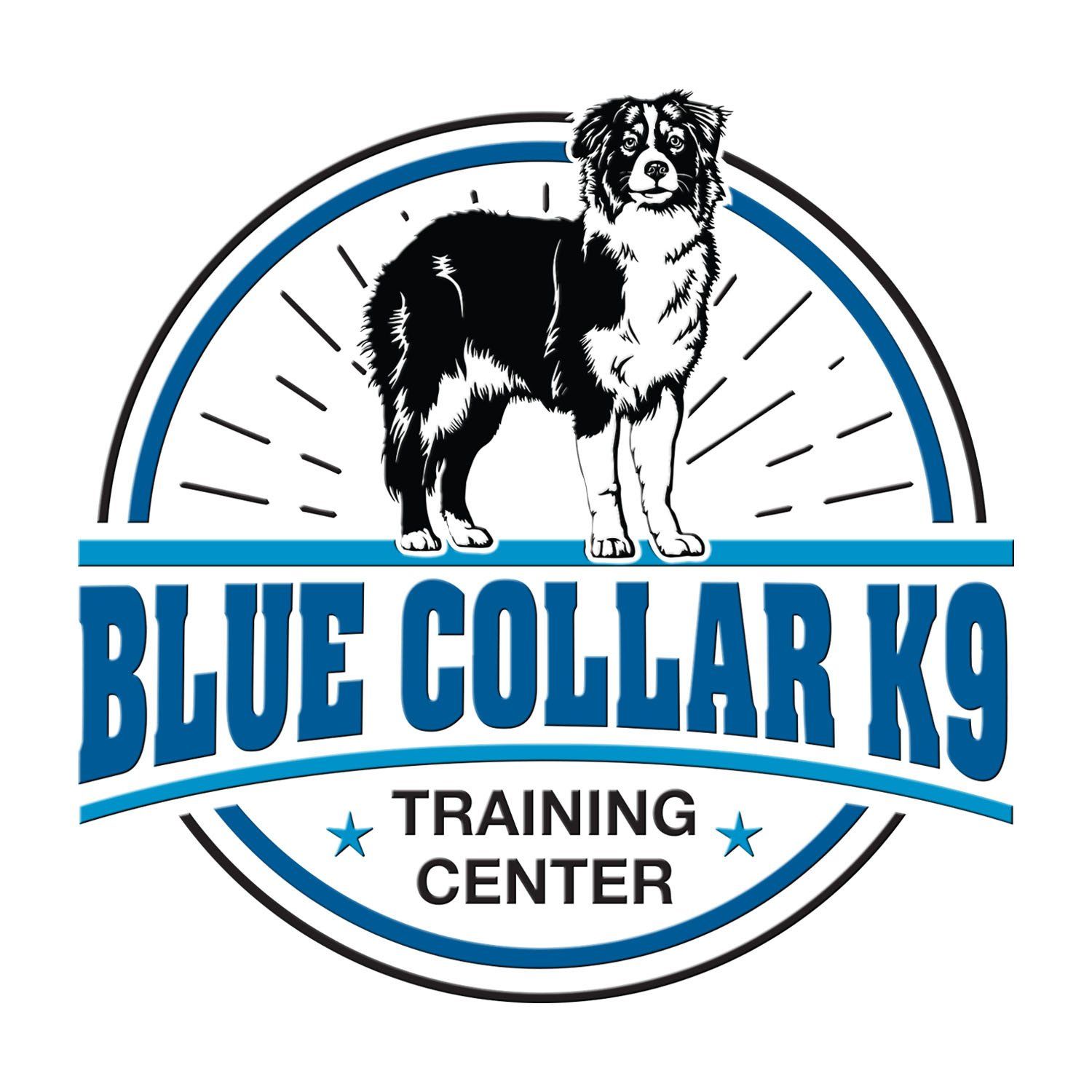 Image for custom logo design for Blue Collar K9 Training Center. Winslow, Maine.