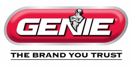 The genie logo is red and white and says the brand you trust.