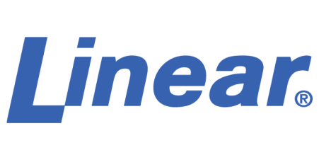 The linear logo is blue and white on a white background.