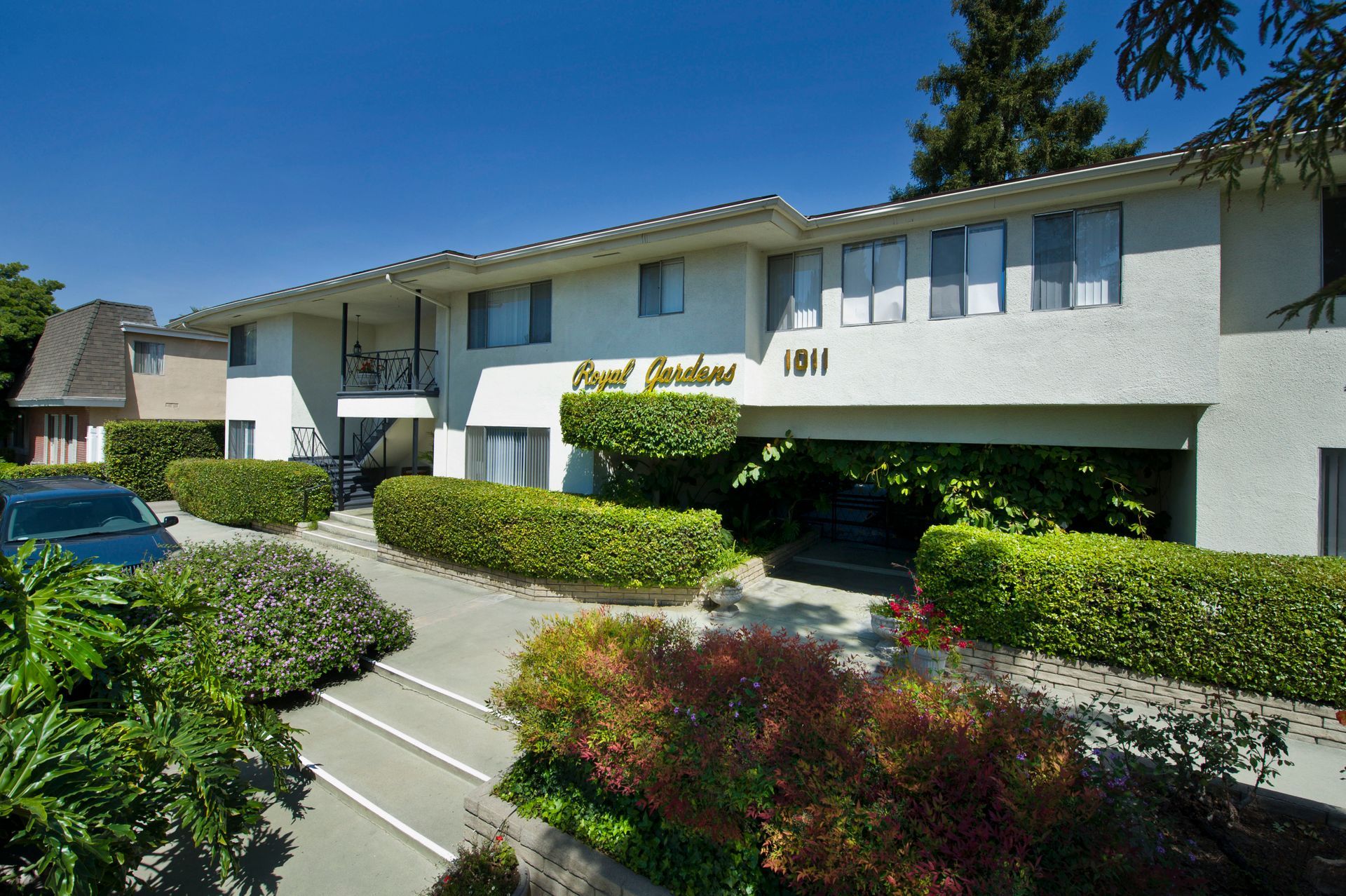 A two-story apartment complex called