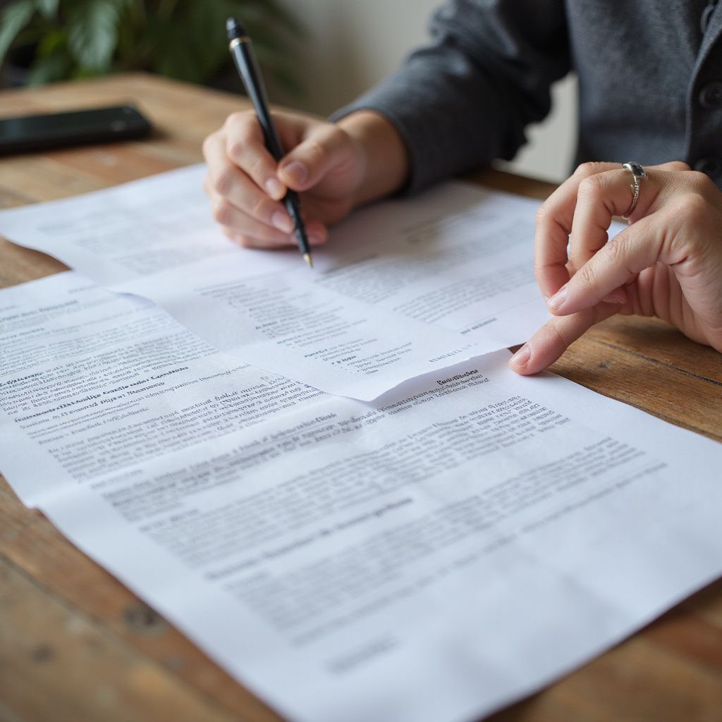 man reading and signing a public adjusters contract