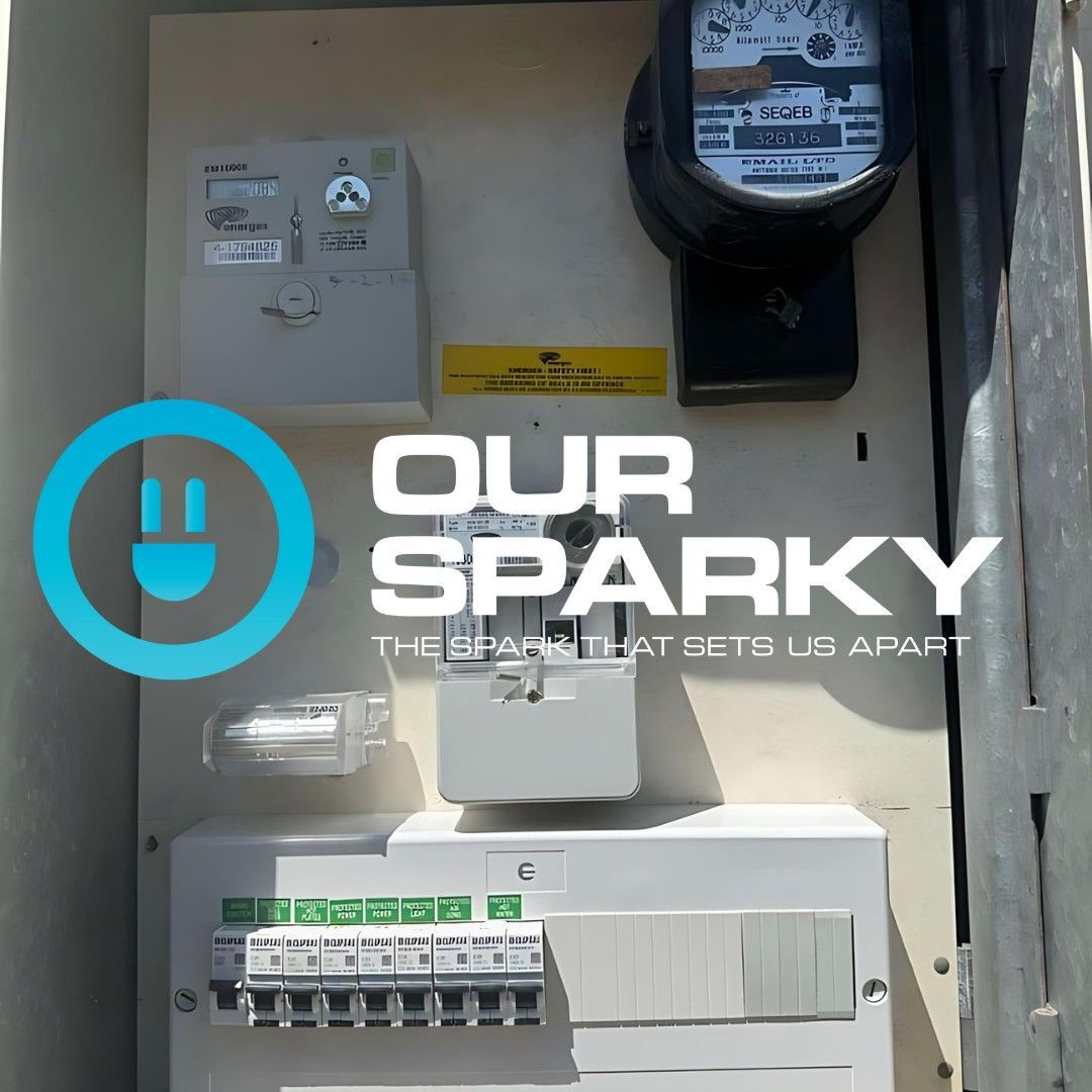 A sign that says our sparky on it — Our Sparky In Urraween, QLD