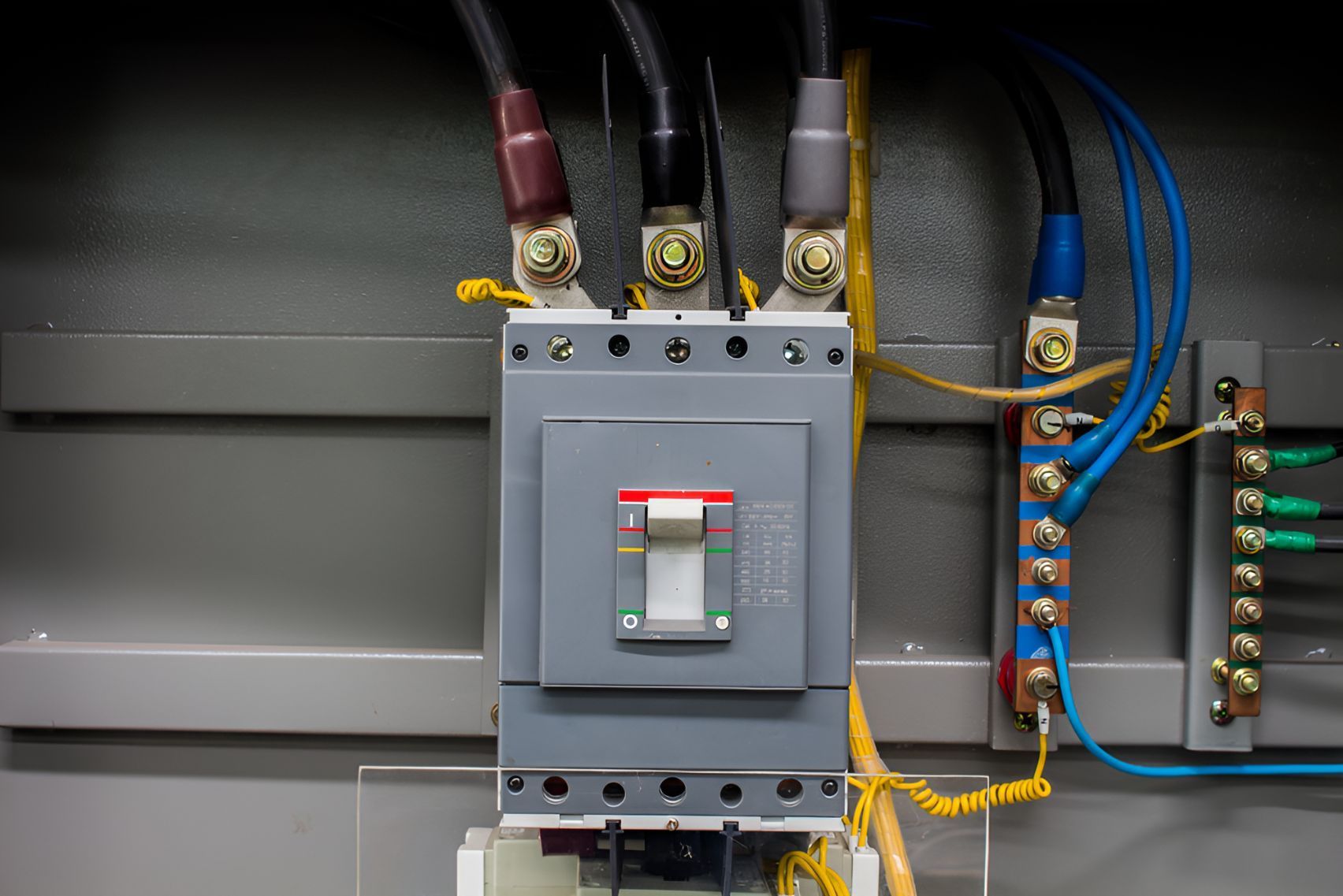 A Close Up of a Electrical Box With Wires Coming Out of It — Our Sparky In Urraween, QLD