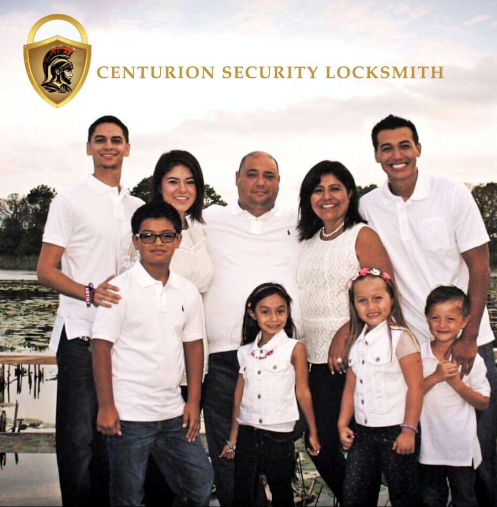 a picture of a family taken by centurion security locksmith
