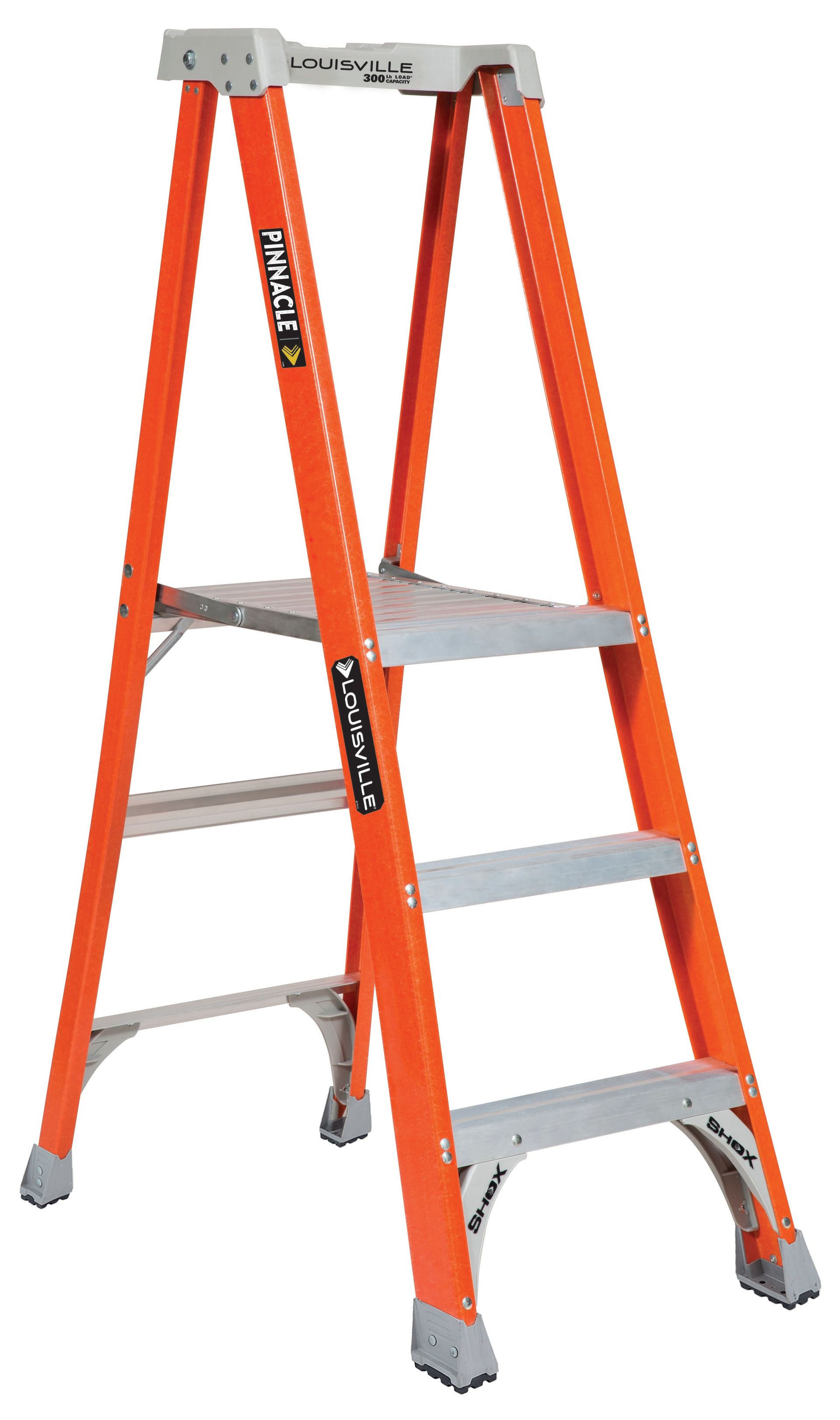 Louisville Ladder Escalera de plataforma de fibra de vidrio  -FXP1703
