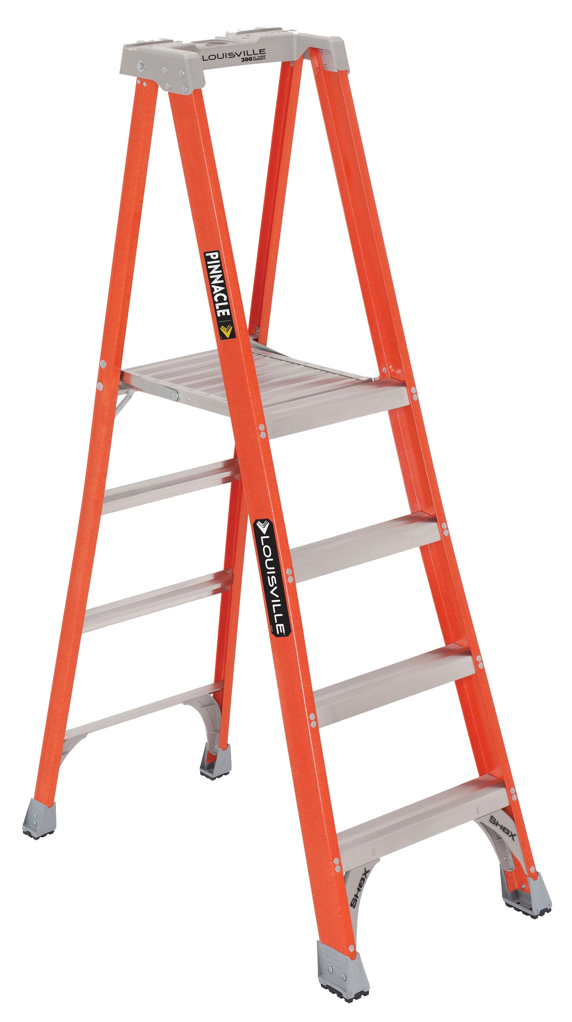 Louisville Ladder Escalera de plataforma de fibra de vidrio - FXP1704