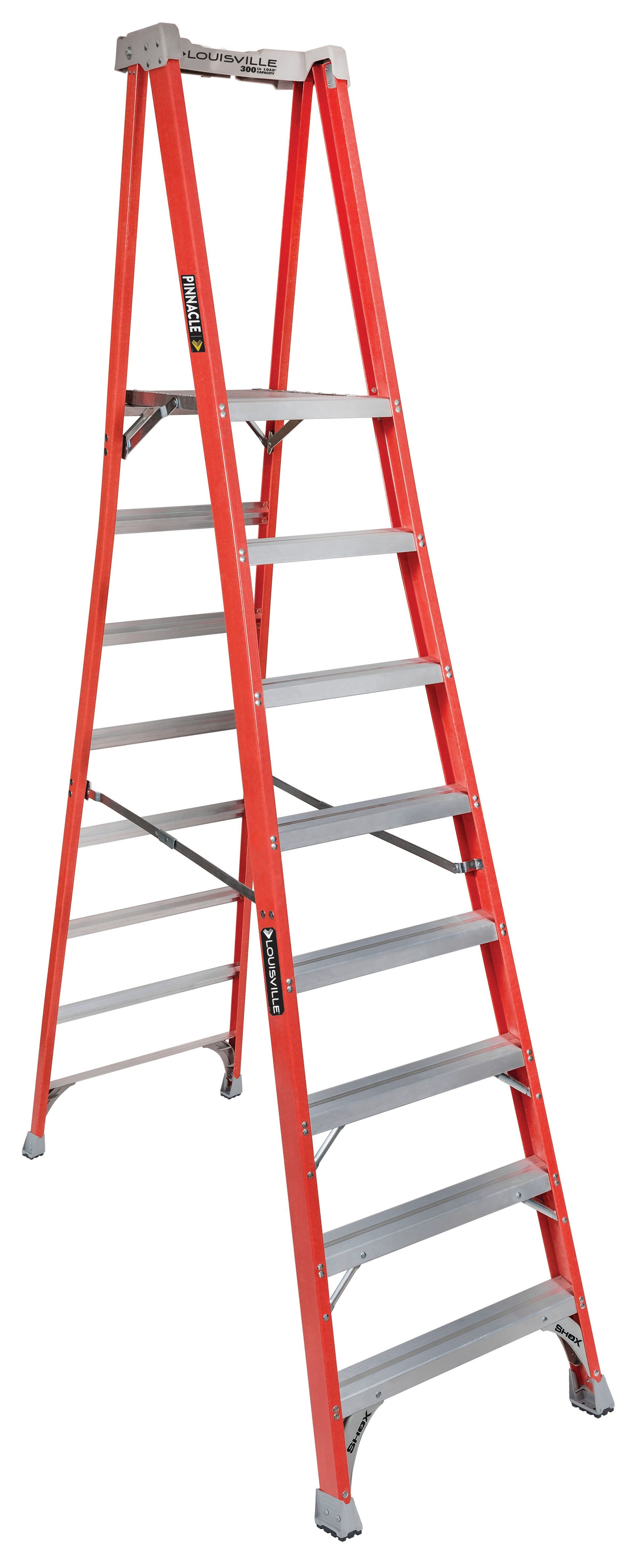 Louisville Ladder Escalera de plataforma de fibra de vidrio - FXP1708