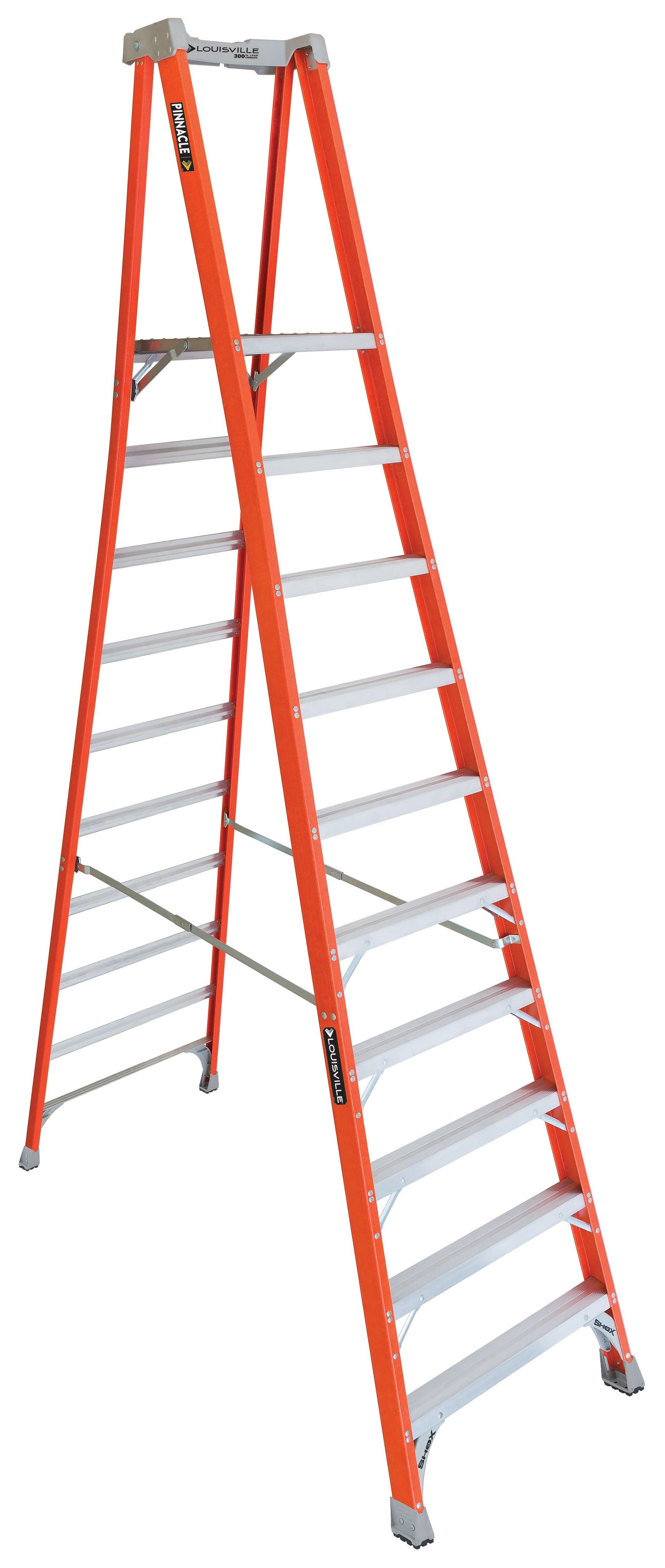 Louisville Ladder Escalera de plataforma de fibra de vidrio - FXP1710