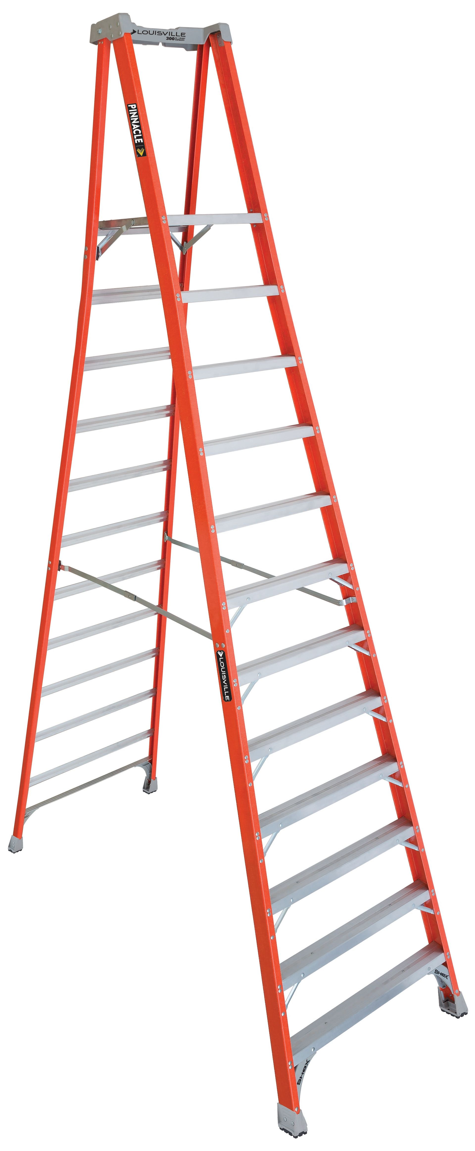 Louisville Ladder Escalera de plataforma de fibra de vidrio - FXP1712