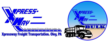 A logo for express way freight transportation in oley pa