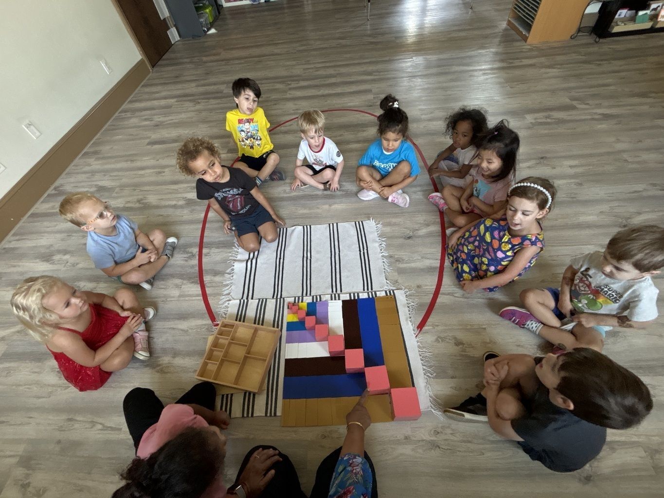 teacher with students