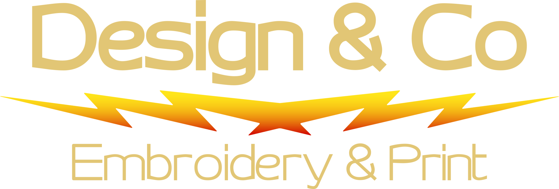 design and co embroidery and print navigation logo