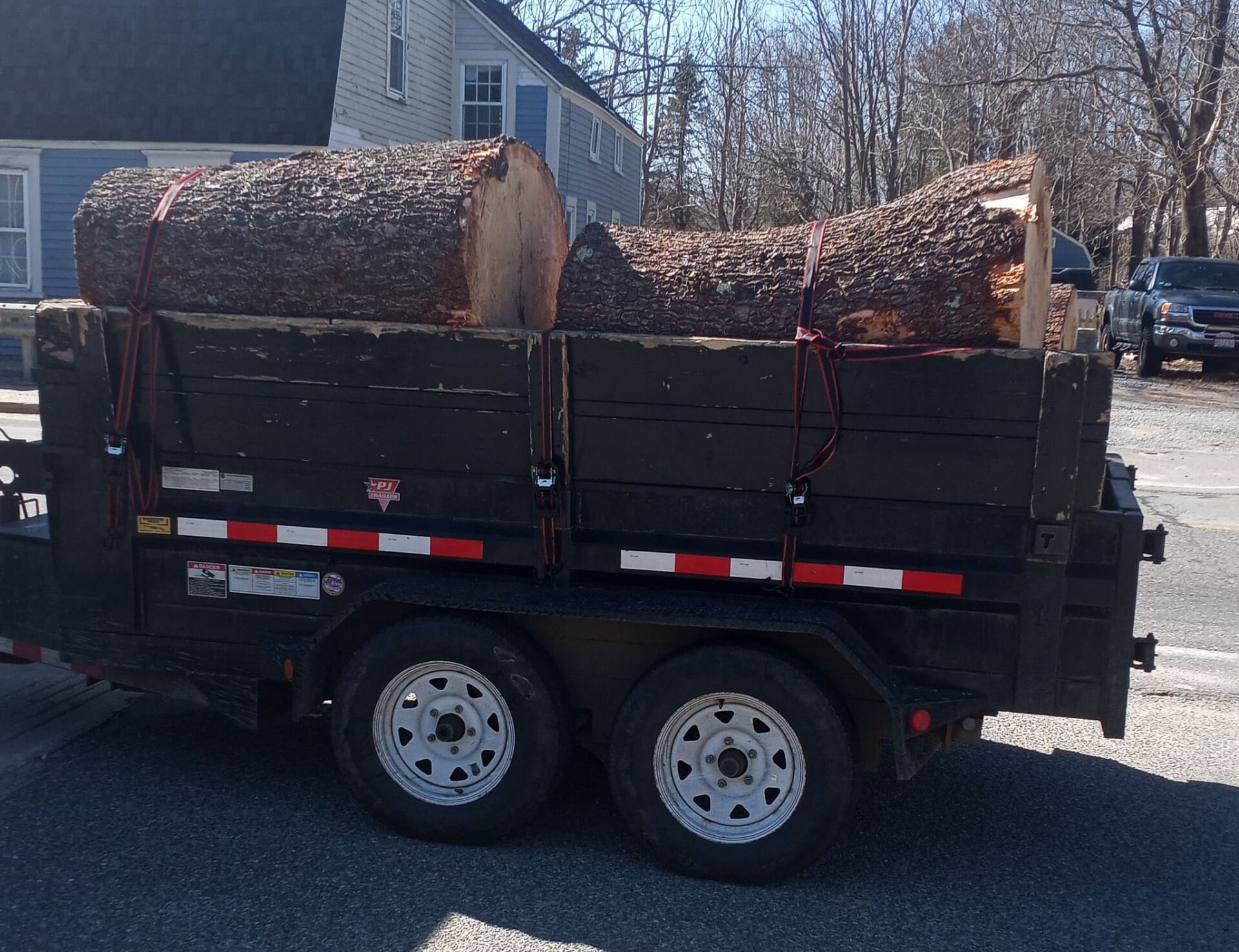Wood that has been removed from a tree removal in Fall River is being broken down into firewood for our local community.