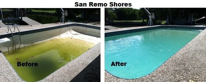 Before and After San Remo Shores  — Bradenton, FL — Doug's Pool Service