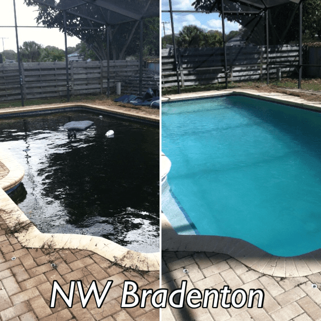 Before and After NW Bradenton — Bradenton, FL — Doug's Pool Service