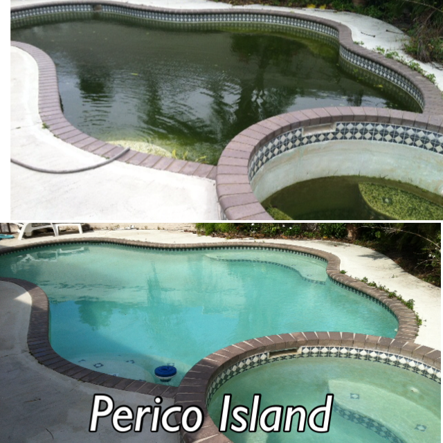 Before and After Perico Island — Bradenton, FL — Doug's Pool Service