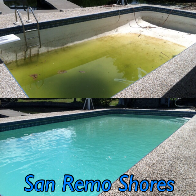 Before and After Pool San Remo Shore — Bradenton, FL — Doug's Pool Service