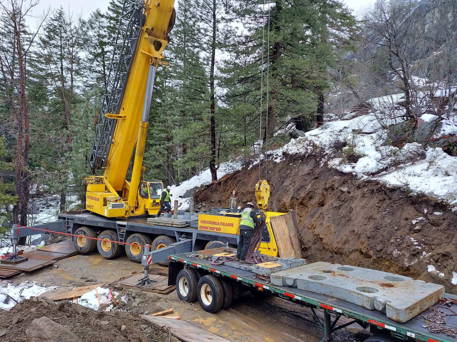Crane Lifting Molded Concrete — Wenatchee, WA — Columbia Cranes