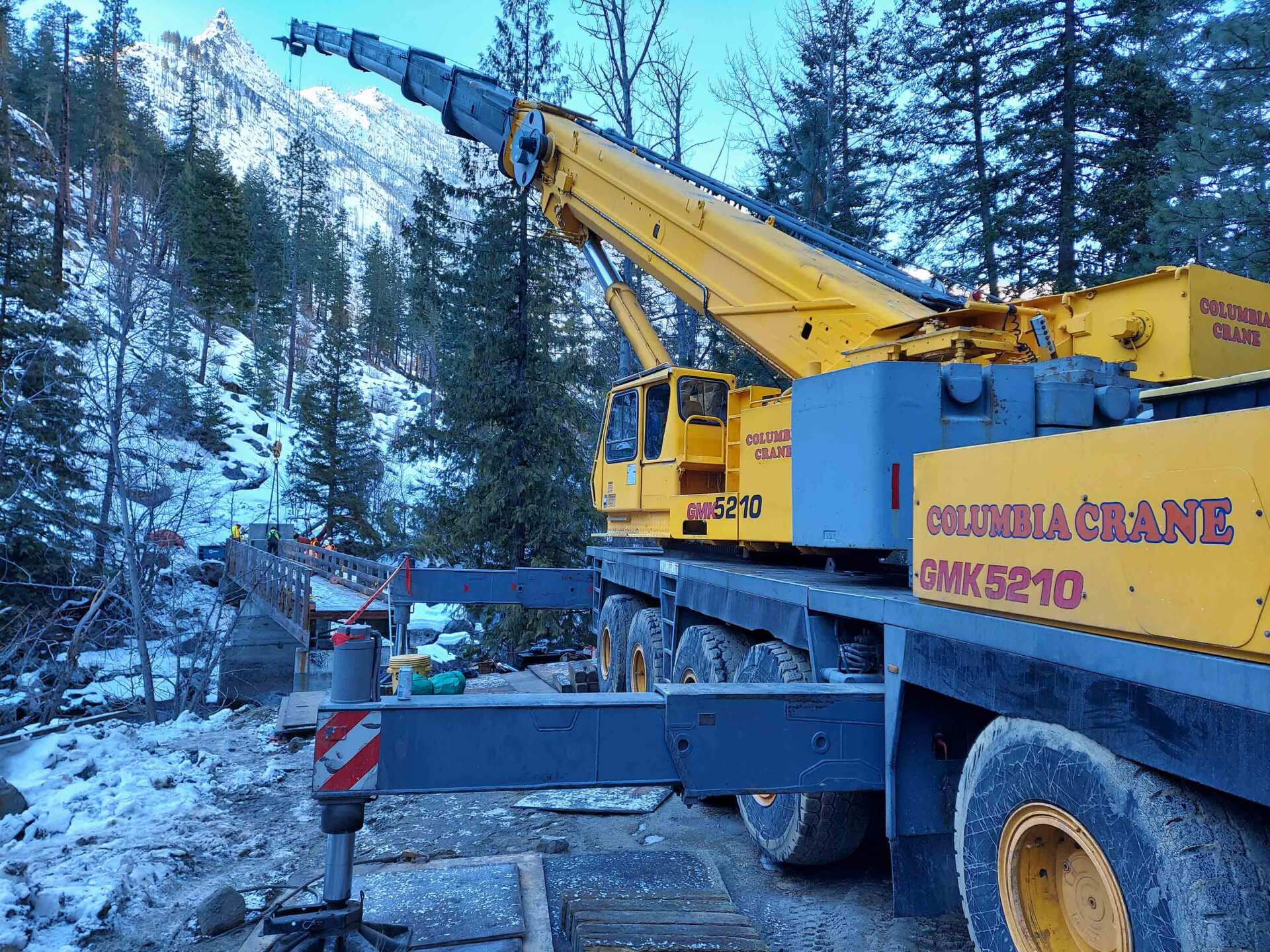 Crane Lifting Small Steel Bridge — Wenatchee, WA — Columbia Cranes