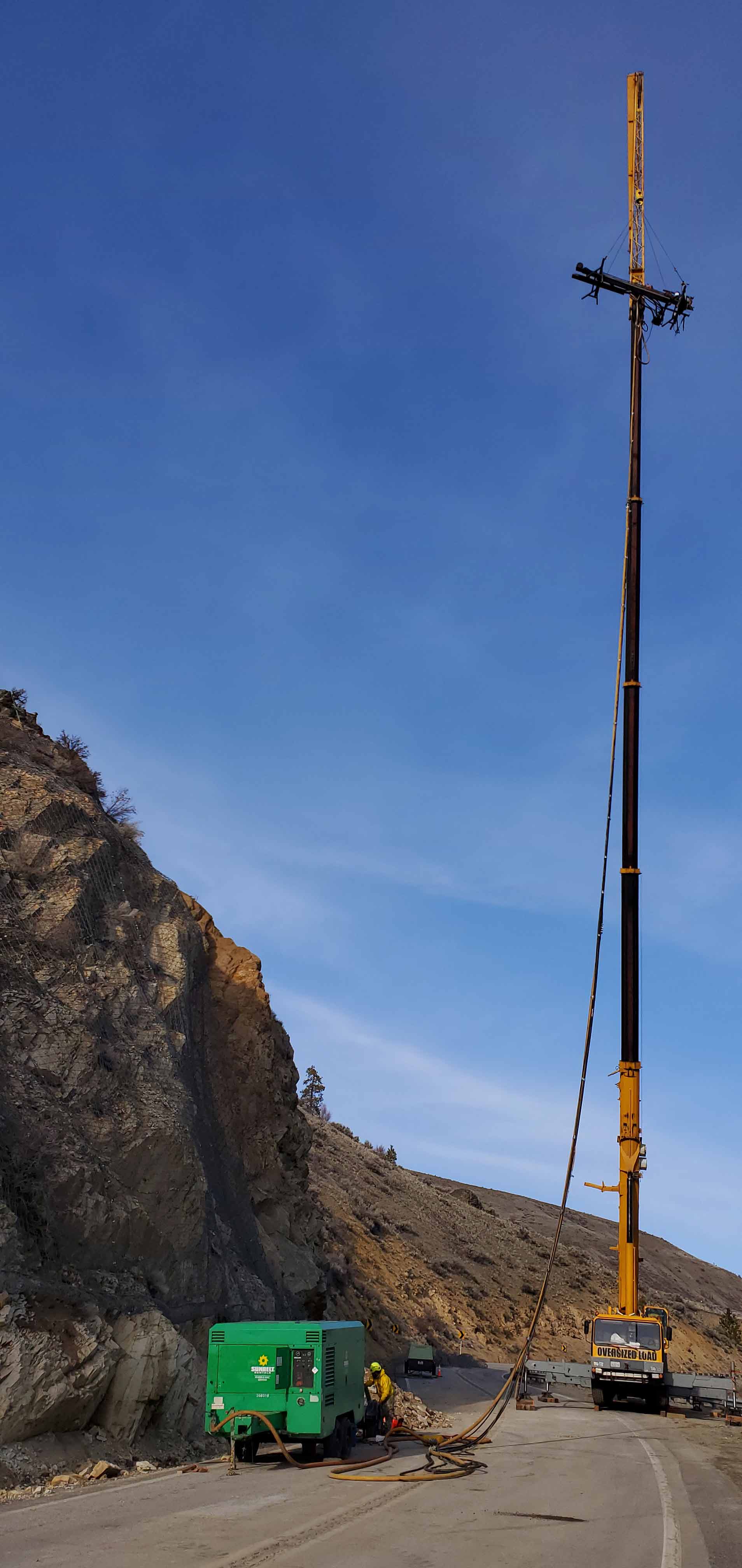 Crane Lifter on the Road — Wenatchee, WA — Columbia Cranes