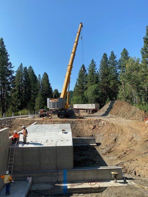 Crane Lifting Box Culvert — Wenatchee, WA — Columbia Cranes