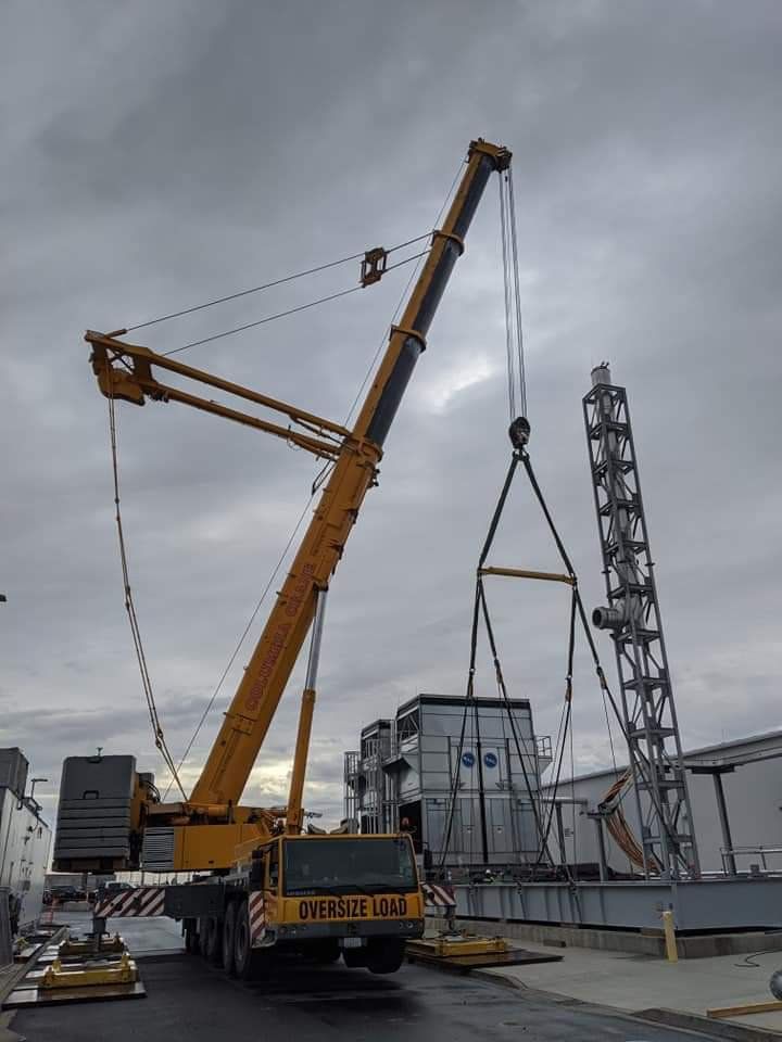 Positioning Pipe in Power Plant — Wenatchee, WA — Columbia Cranes