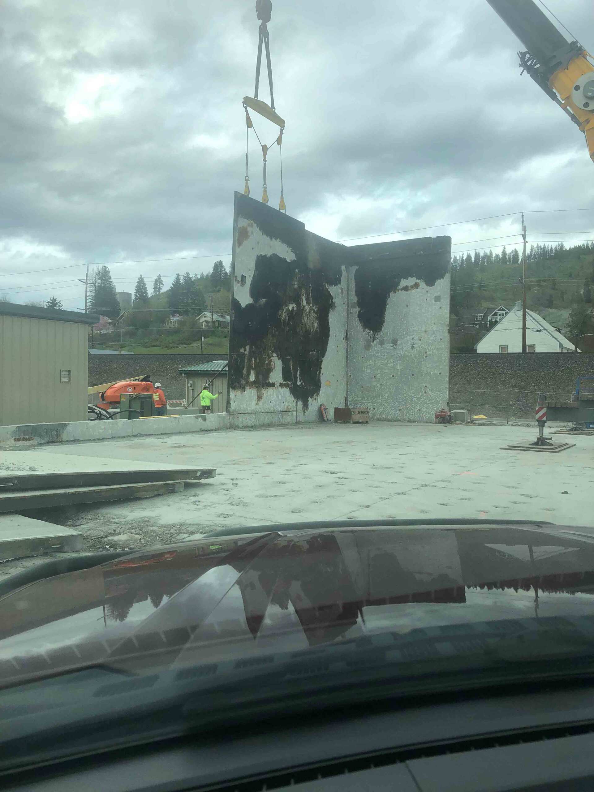 Crane Lifting Concrete Wall — Wenatchee, WA — Columbia Cranes