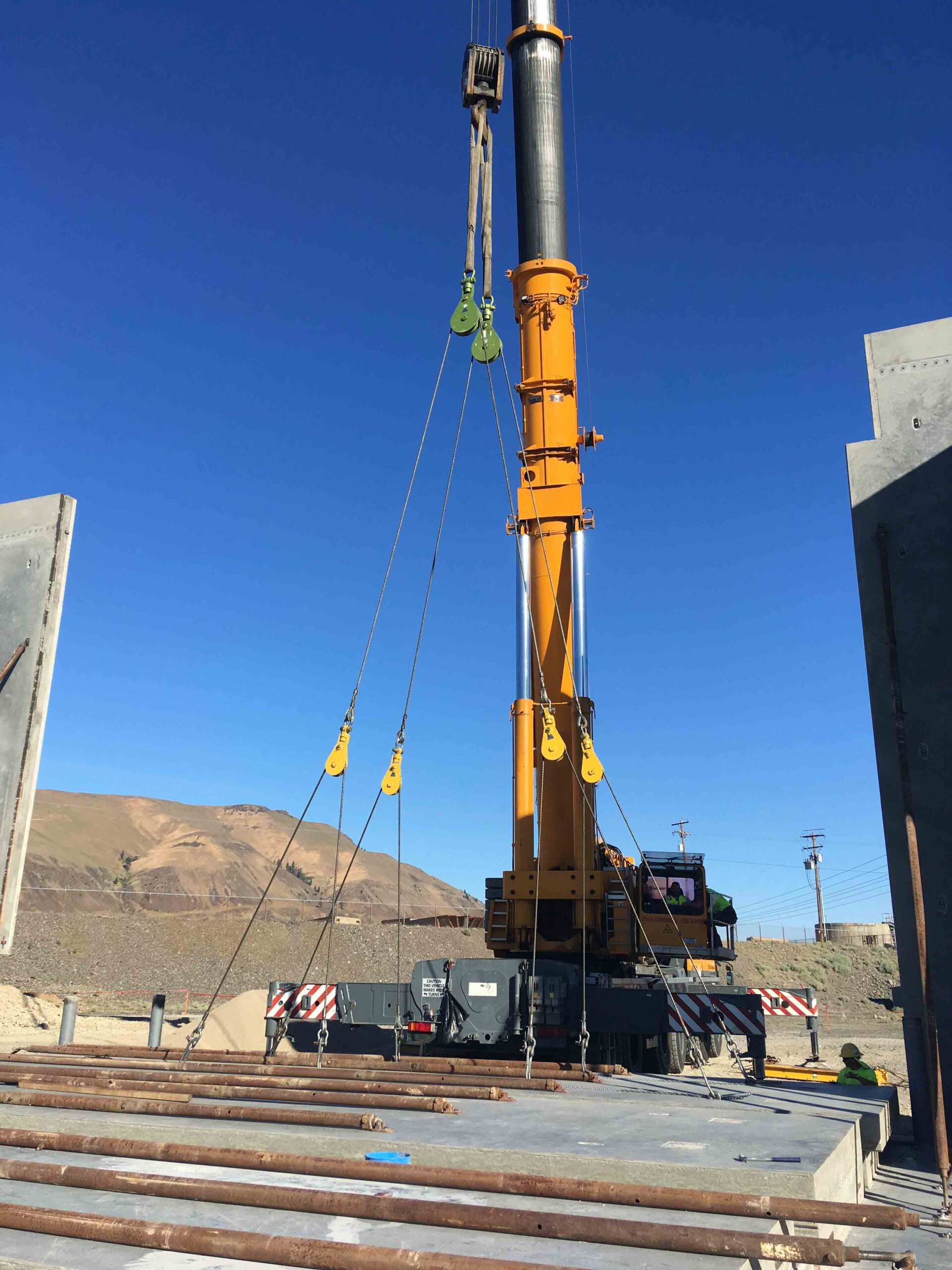 Crane Lifting Iron Pipe — Wenatchee, WA — Columbia Cranes