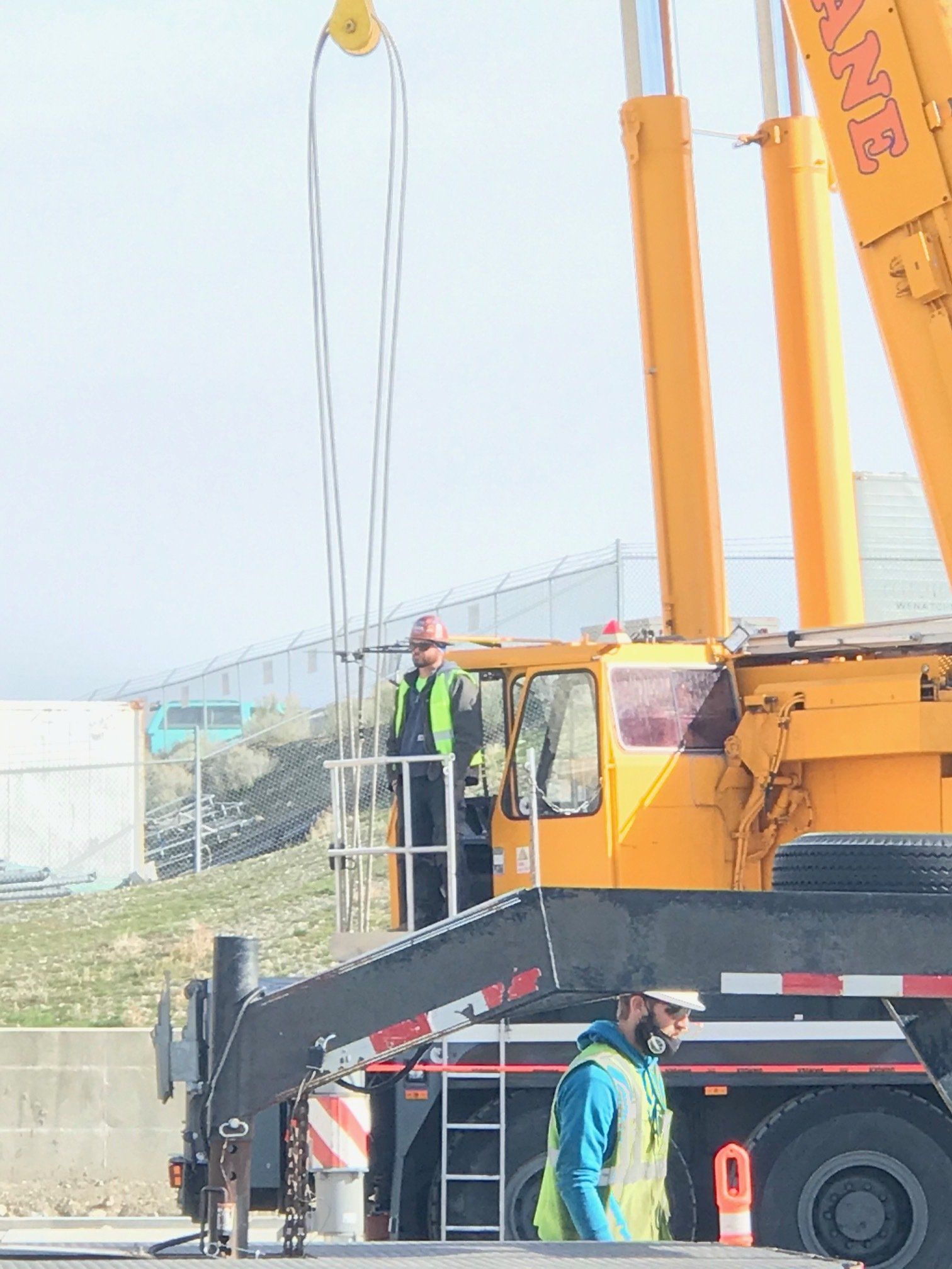 Man Standing at the Crane Truck — Wenatchee, WA — Columbia Cranes