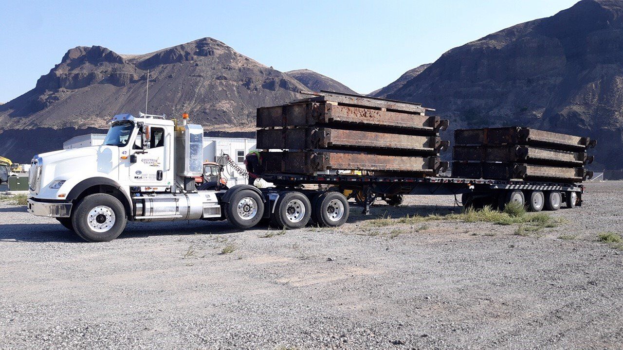 Truck with Super Load Trash Racks — Wenatchee, WA — Columbia Cranes