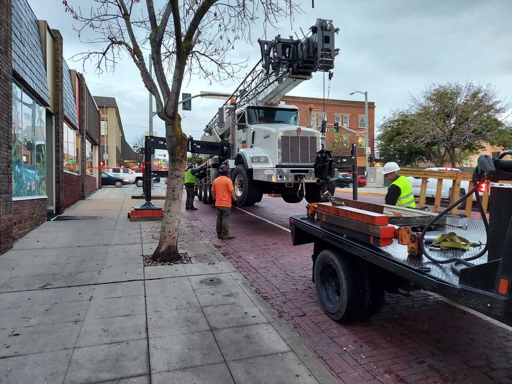 Workers With 60 Ton Boom Truck — Wenatchee, WA — Columbia Cranes
