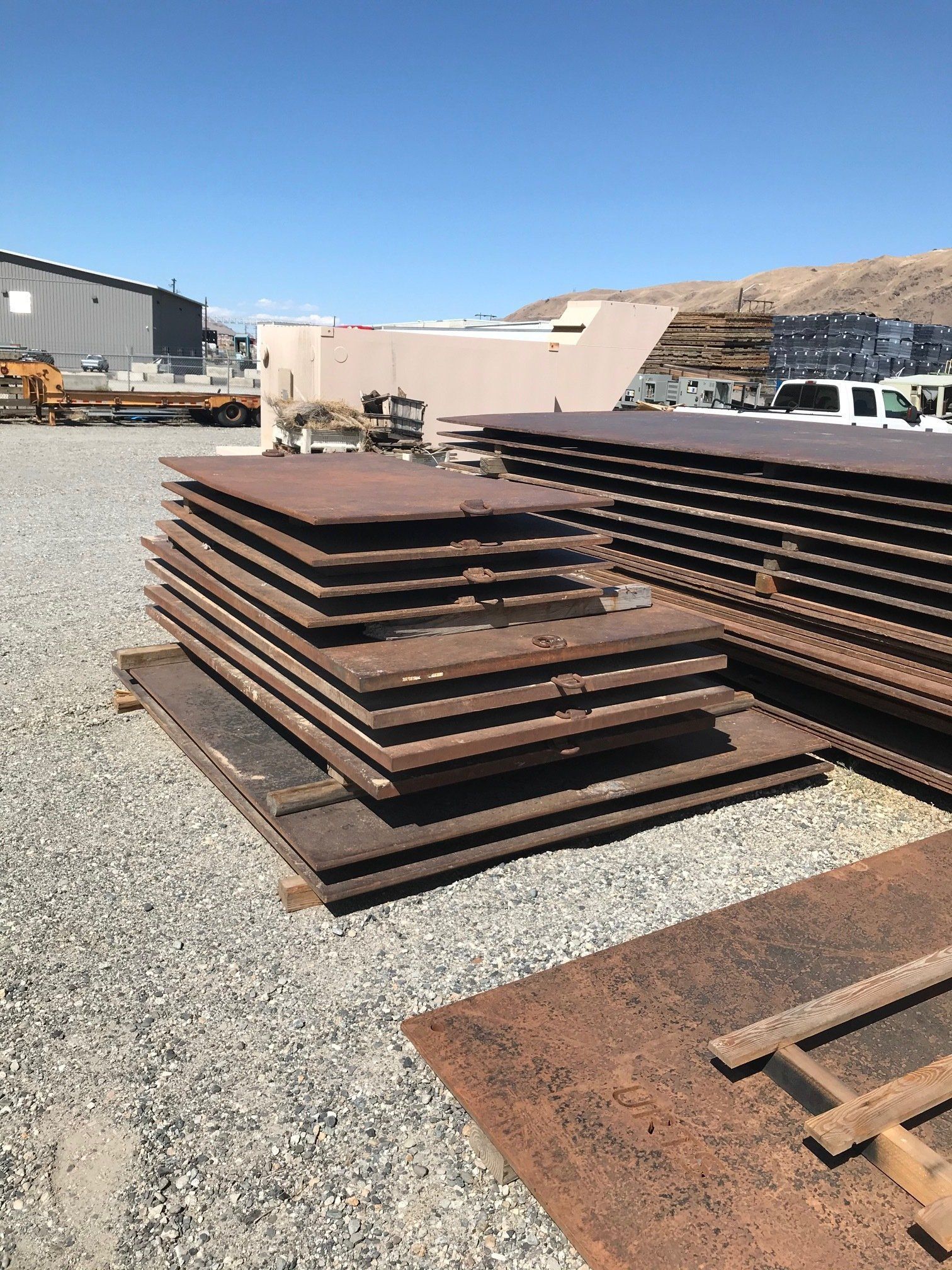 Steel Plates Stacks — Hoisting Equipment in Wenatchee, Washington