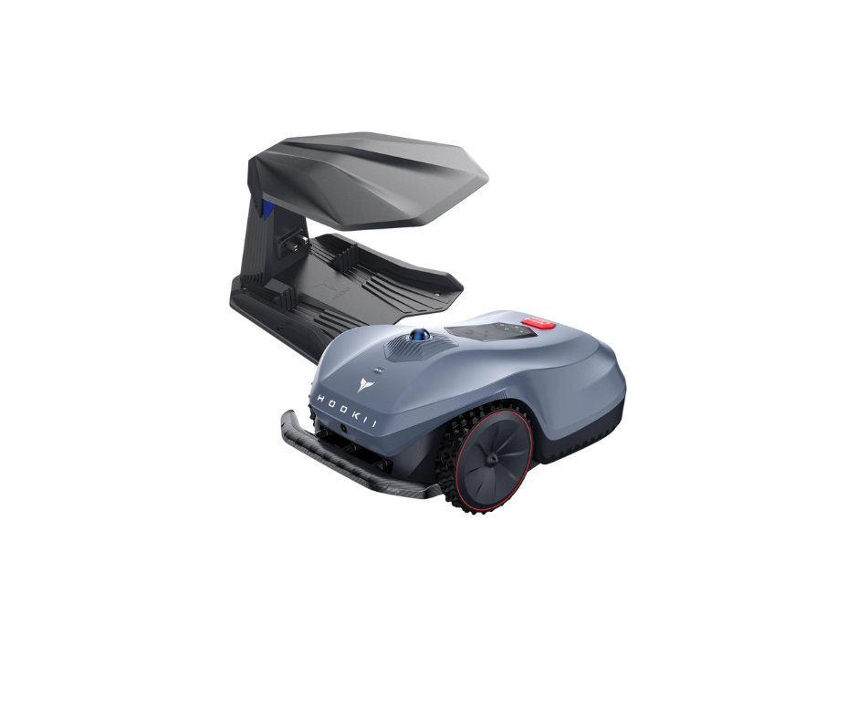 Robotic lawnmower with a charging station