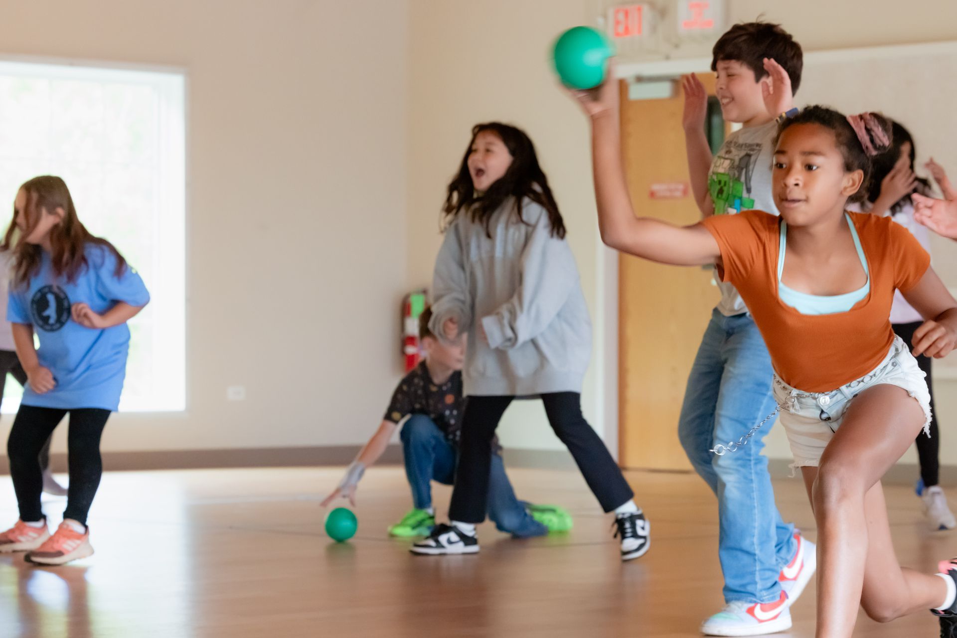Montessori children exercising