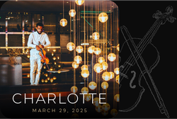 A picture of a man playing a violin in Charlotte 