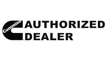 A black and white logo for a cummins authorized dealer.